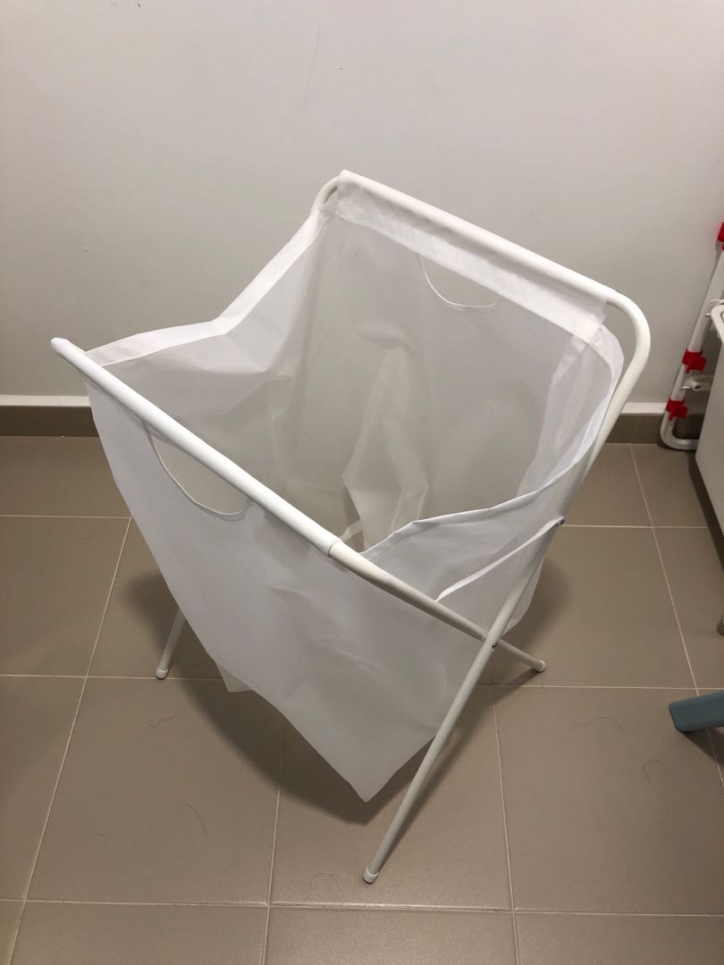 JÄLL Laundry bag with stand, white, 13 gallon - IKEA