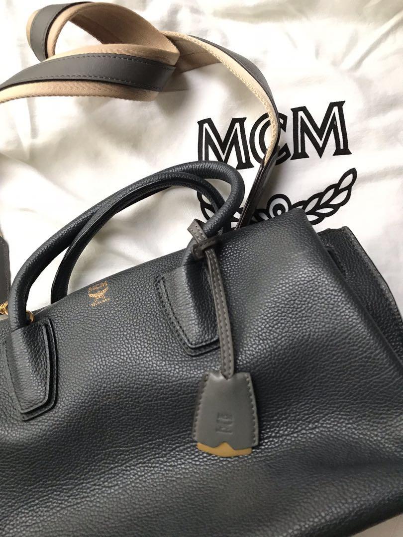milla tote in grained leather