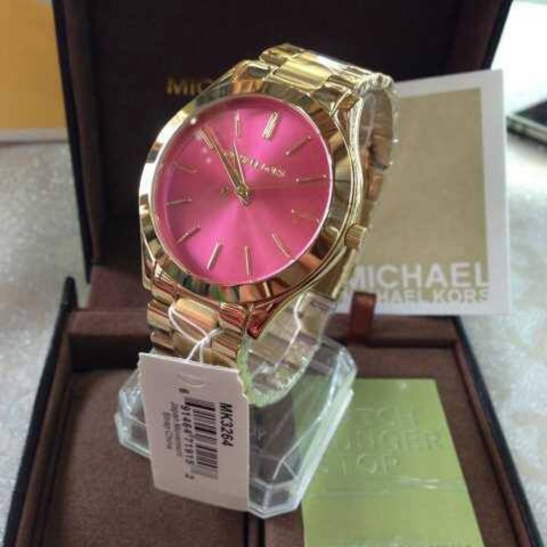 Michael Kors Slim Runway Pink Dial Women's Watch - MK3264, Women's Fashion,  Watches & Accessories, Watches on Carousell