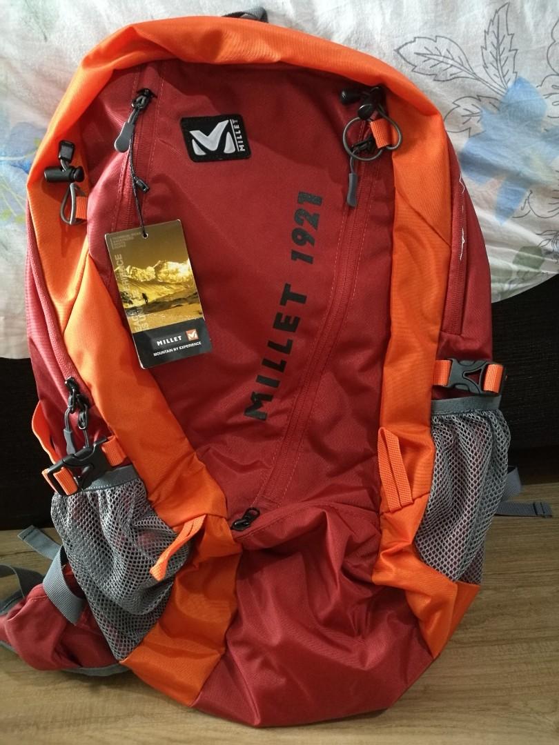 Millet 28L Deep Orange Waterproof Hiking Backpack Men s Fashion