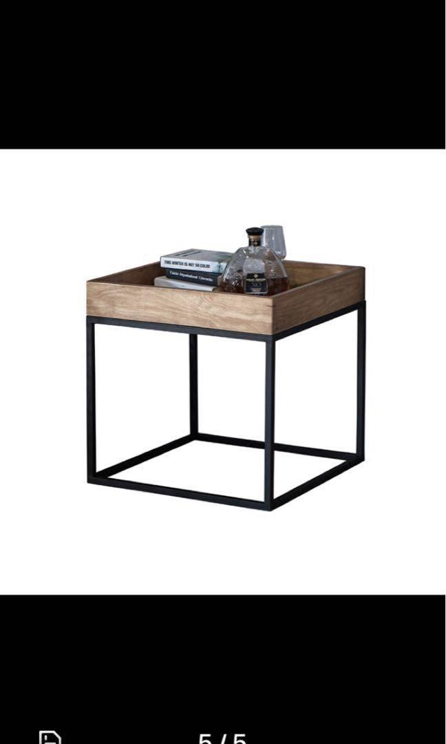 Minimalist Industrial Square Tray Table Furniture Tables