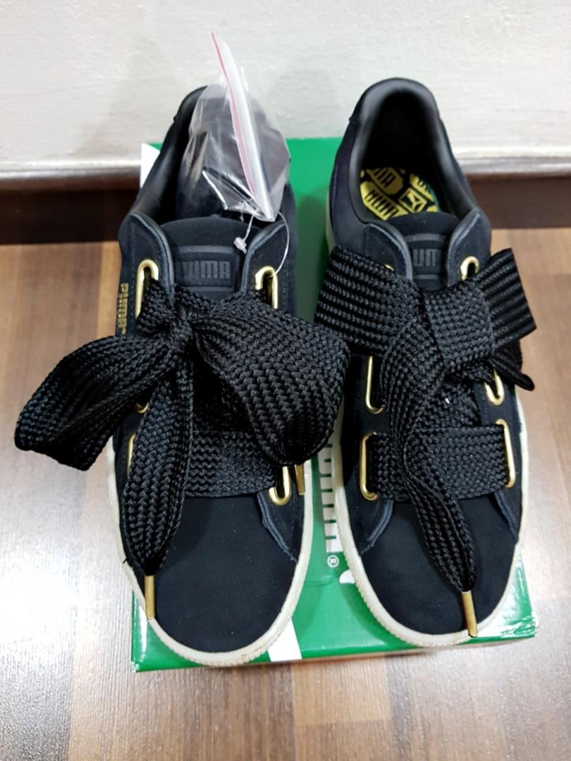 black gold puma shoes
