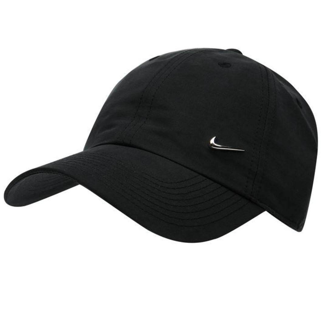 nike metal swoosh cap grey