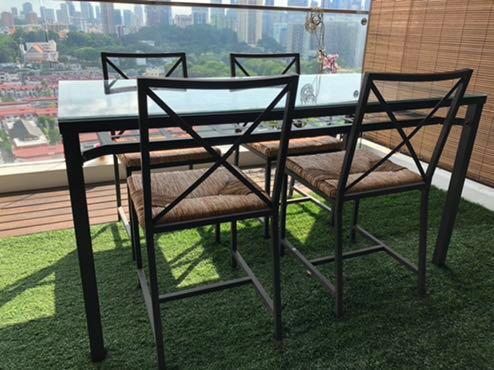 Outdoor Ikea Granas Table And 4 Chairs, Metal Garden Table And Chairs Ikea