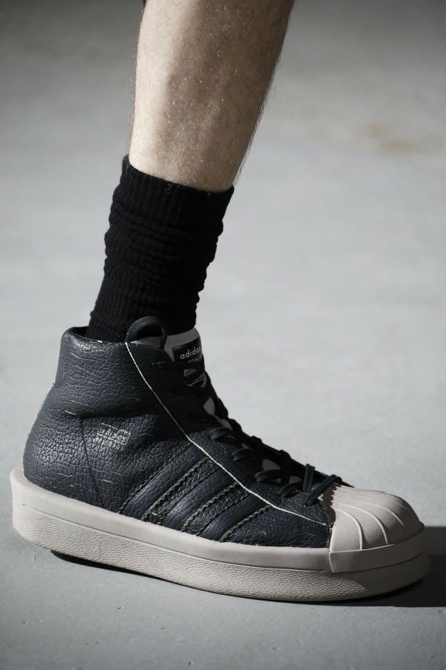 Rick owens x Adidas mastodon pro model 黑色, 他的時尚, 鞋, 運動鞋