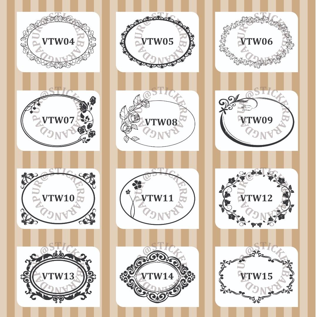 Sticker Barang Dapur Kalis Air Oval Frame Kitchen Appliances On Carousell