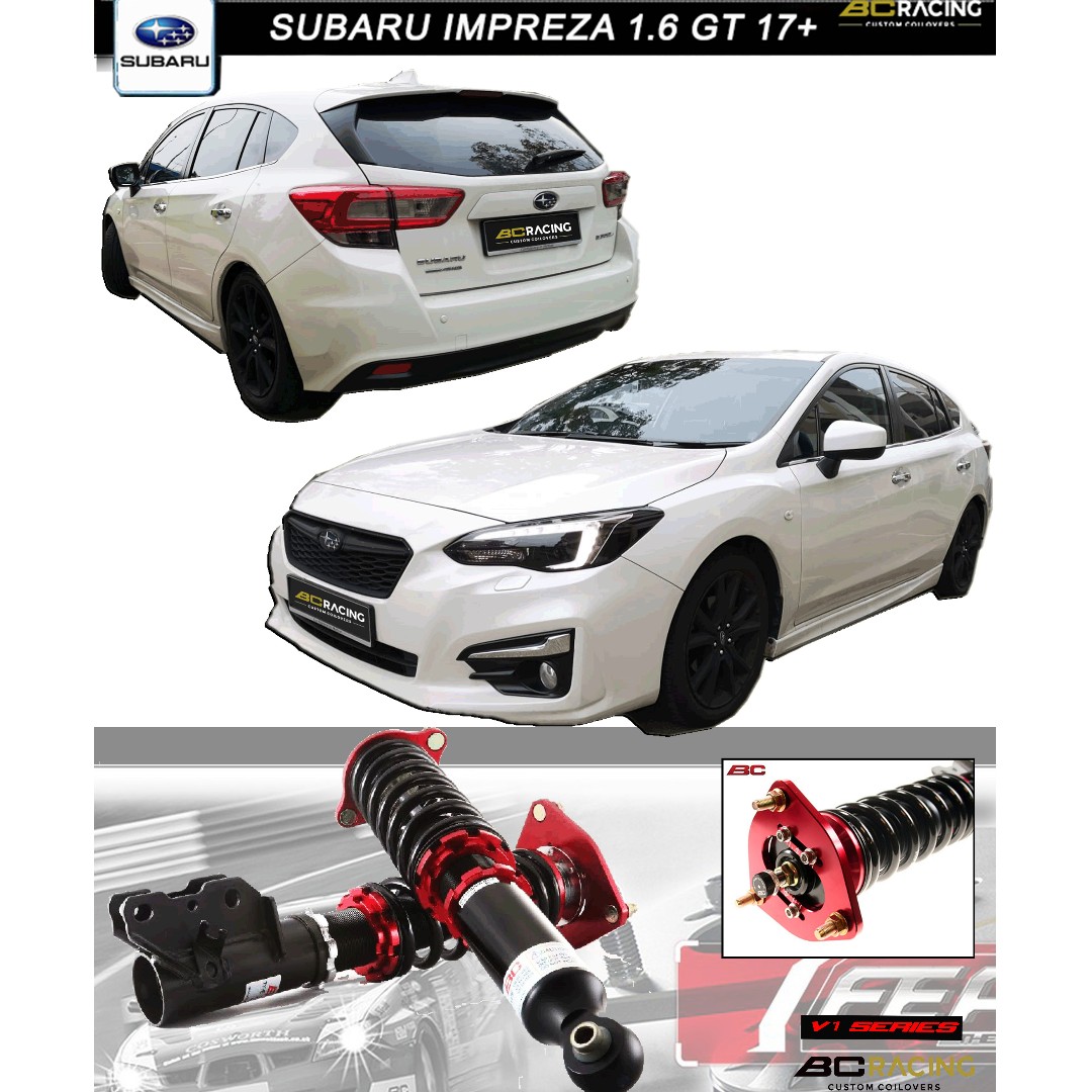 SUBARU IMPREZA 1.6 GT 17+ - BC RACING (v1) series COILOVER, Car ...