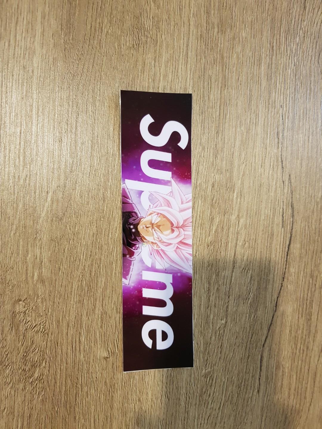 Supreme Inspired GOKU BLACK sticker Men s Fashion Watches Accessories Handkerchief Pocket Squares on Carousell