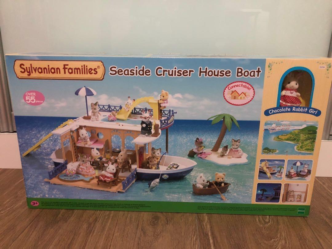 Sylvanian families seaside cruiser houseboat value set sales