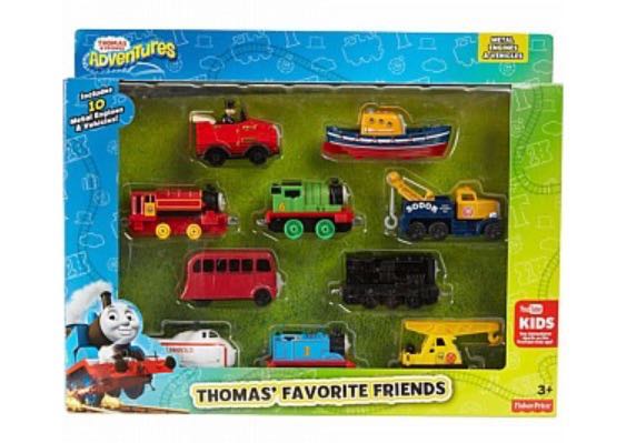 Thomas And Friends Adventures Metal Diecast 10 Vehicle Set Favorite Friends NEW 