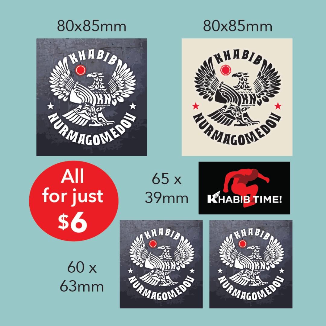 Ufc Stickers 2 Khabib Nurmagomedov Khabib Time Ufc 229 Champion 5 Stickers For Just 6 Free Normal Mail Limited Packs Not Sold Separately Design Craft Art Prints On Carousell