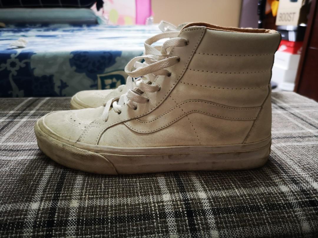 Vans high cut all white for mens, Men's Fashion, Footwear, Sneakers on  Carousell