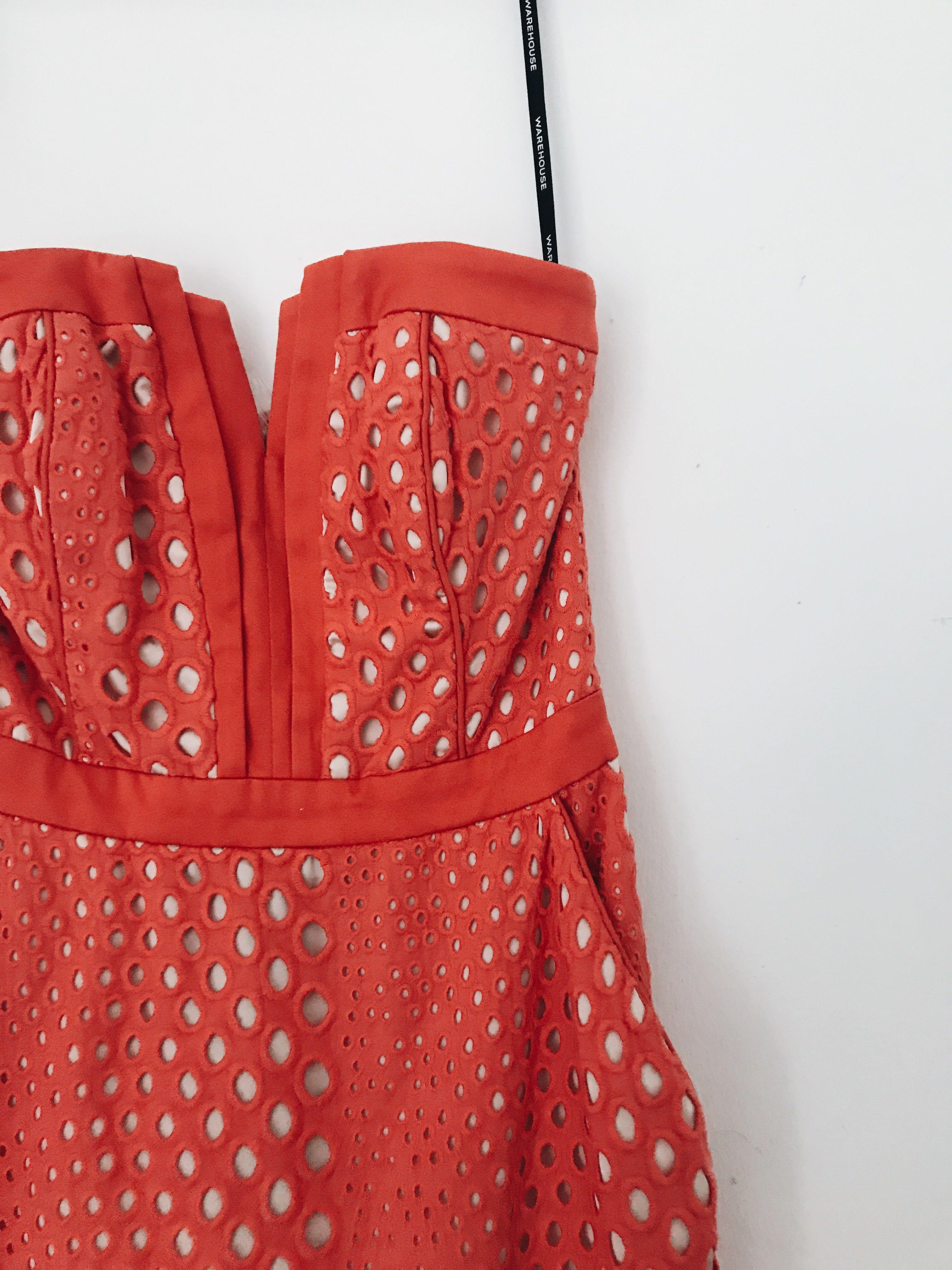 Warehouse coral hotsell spot dress