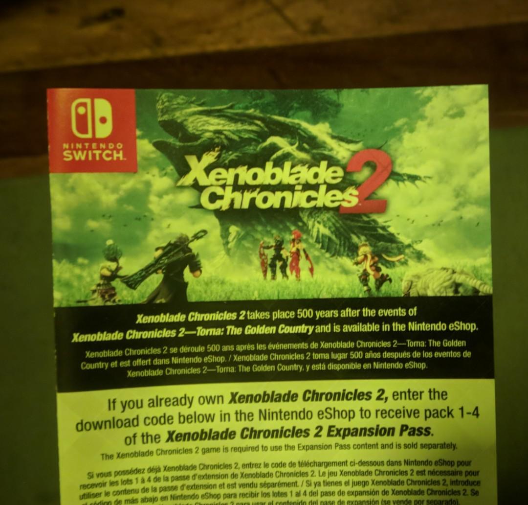 Xenoblade chronicles hotsell 2 code