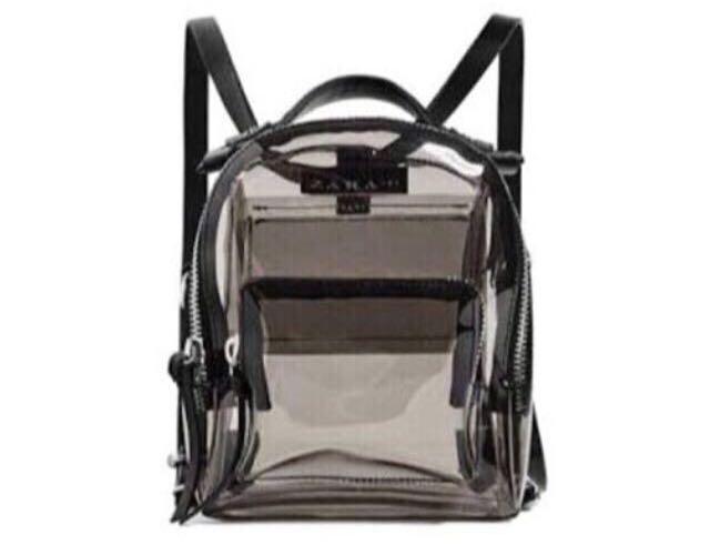 Zara transparent backpack online