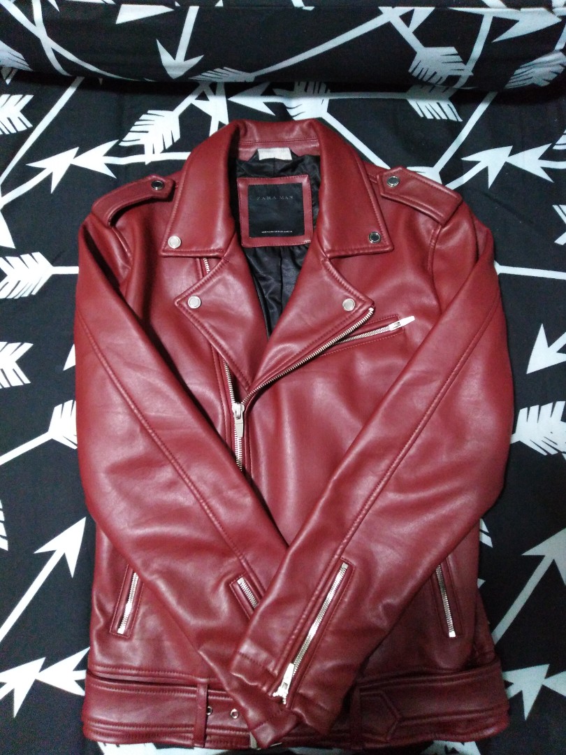 zara leather jacket mens