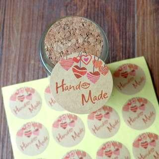 50pcs of "Handmade" sticker