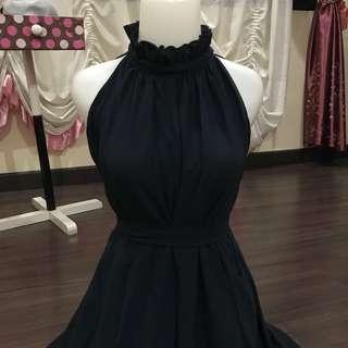 Long dress navy blue