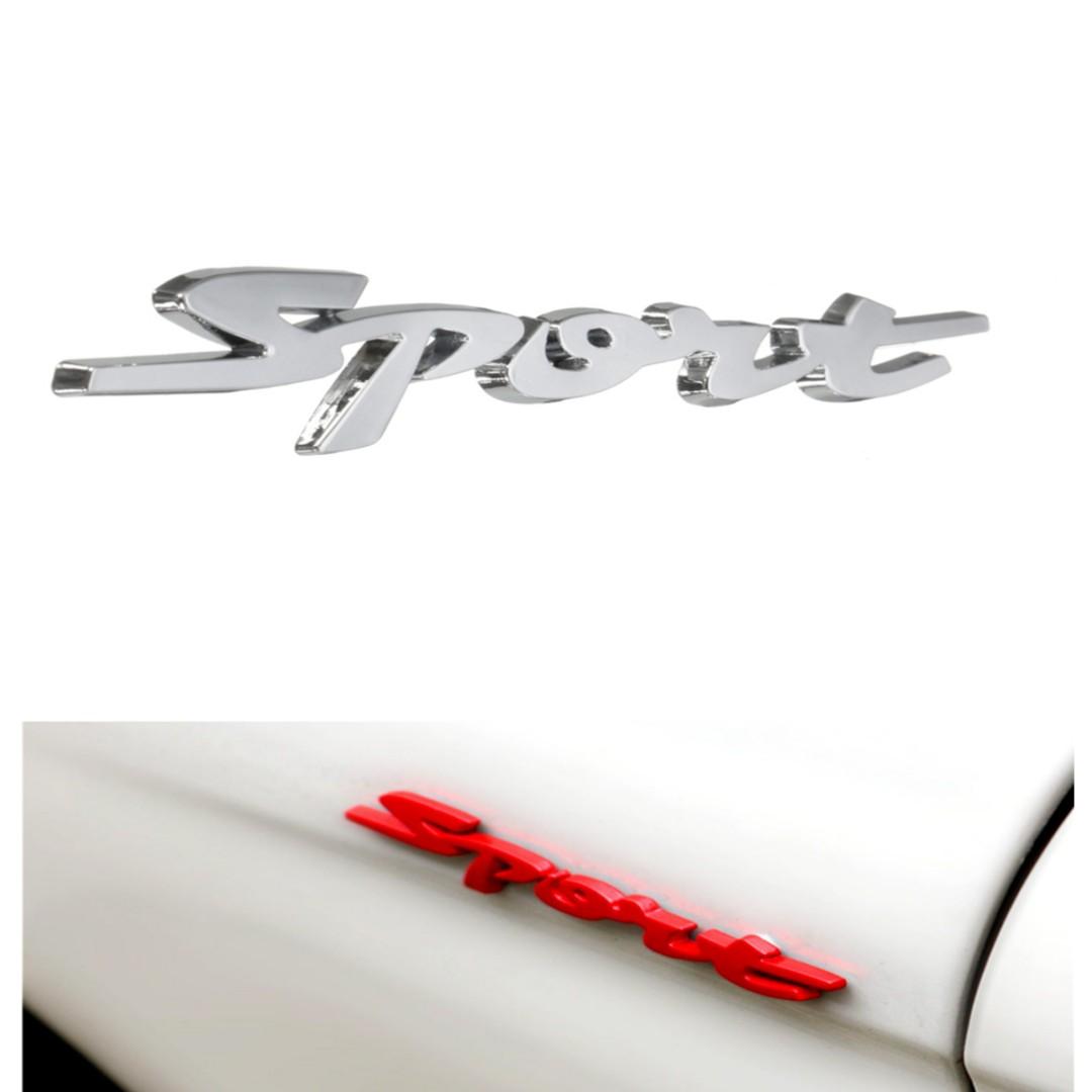 3d Chrome Sport Metal Car Emblem Badges Car Styling Logo Decals Letter Car Parts Accessories On Carousell