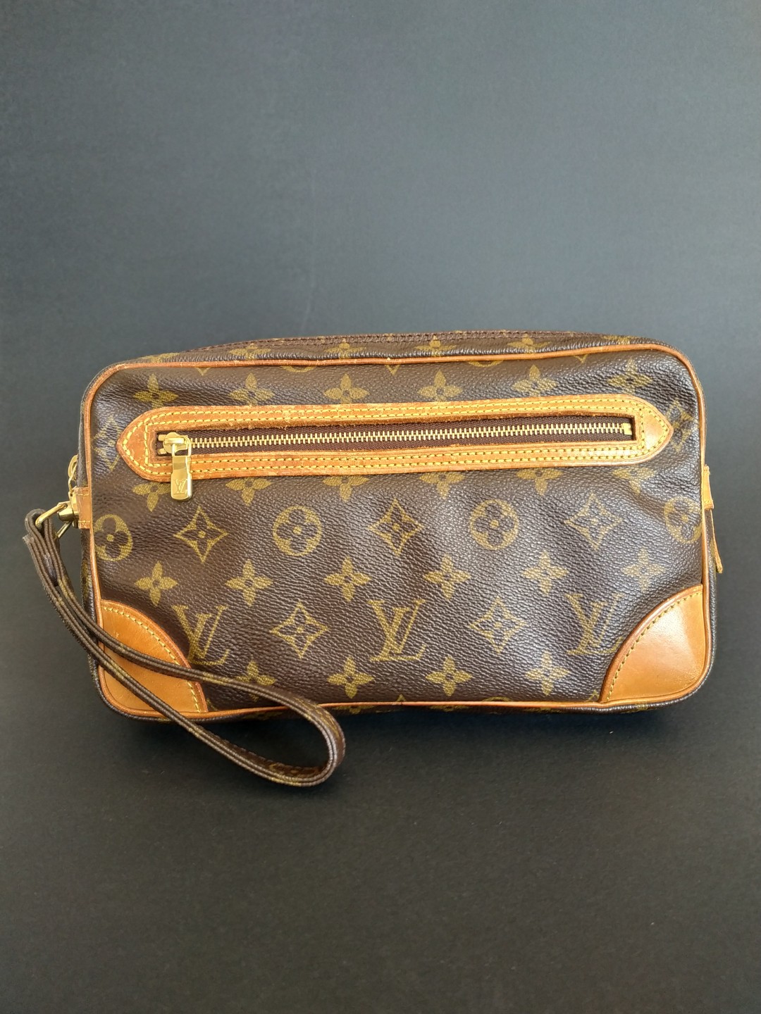 💯 AUTHENTIC LOUIS VUITTON MARLY DRAGONNE PM CLUTCH, Luxury, Bags & Wallets  on Carousell