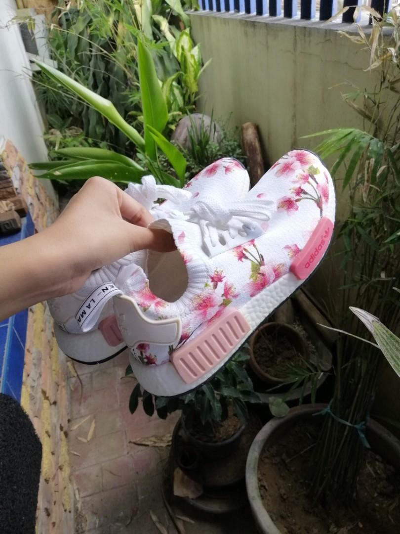ADIDAS NMD (FLORAL/SAKURA WHITE), Women's Fashion, Footwear, Sneakers on  Carousell