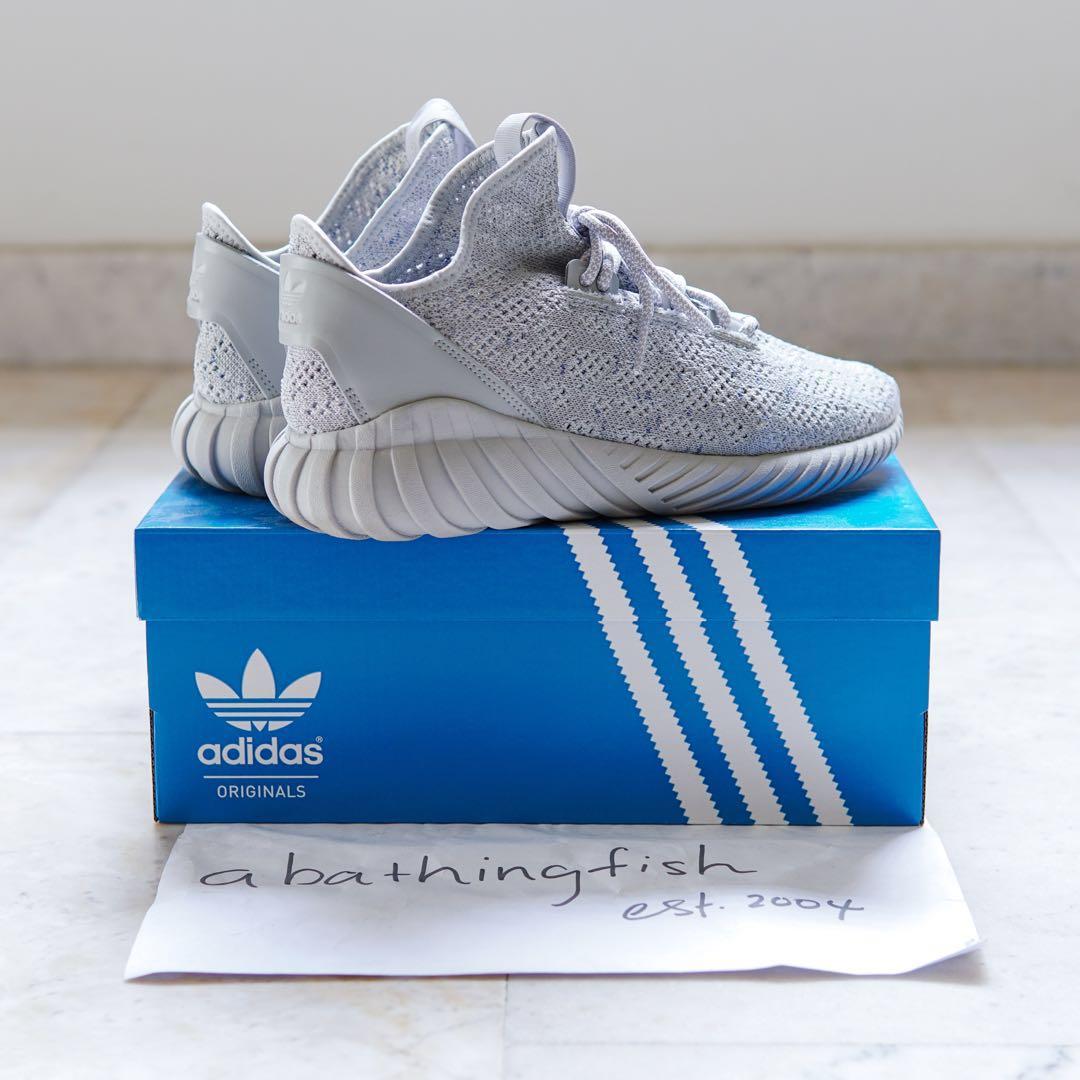 Adidas Tubular Doom Sock Primeknit Grey Two Men s US8.5 UK8 EU42