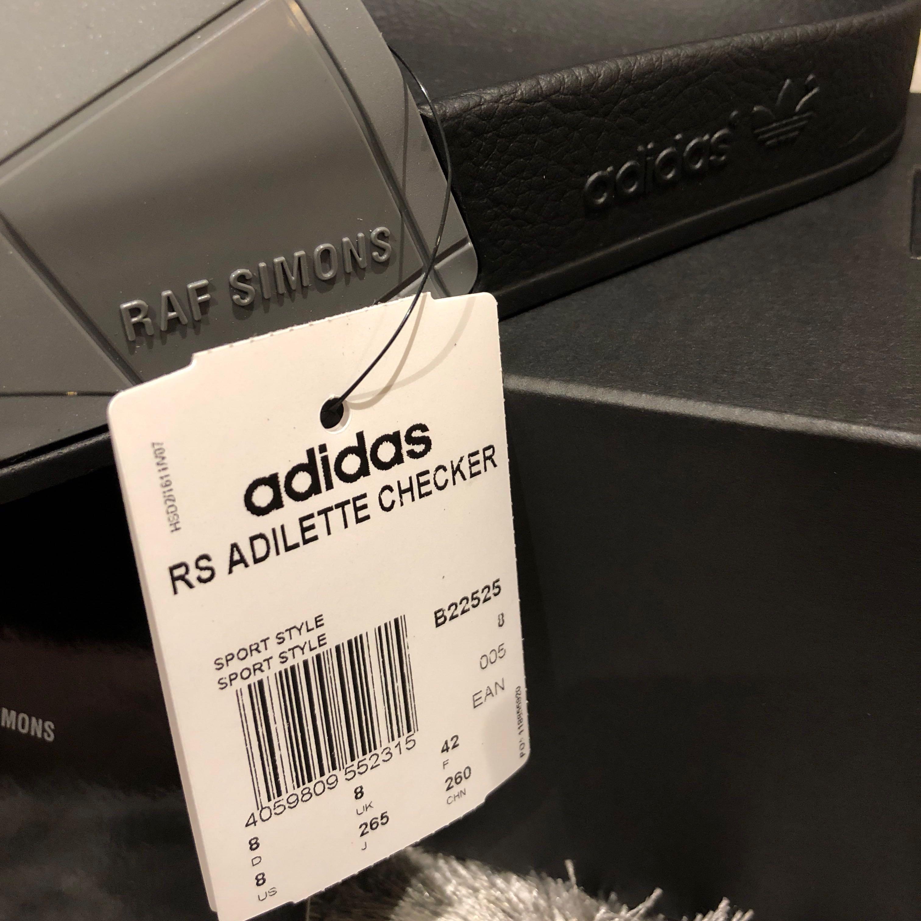 Adidas x Raf Simons Slides Grey UK8 US8.5