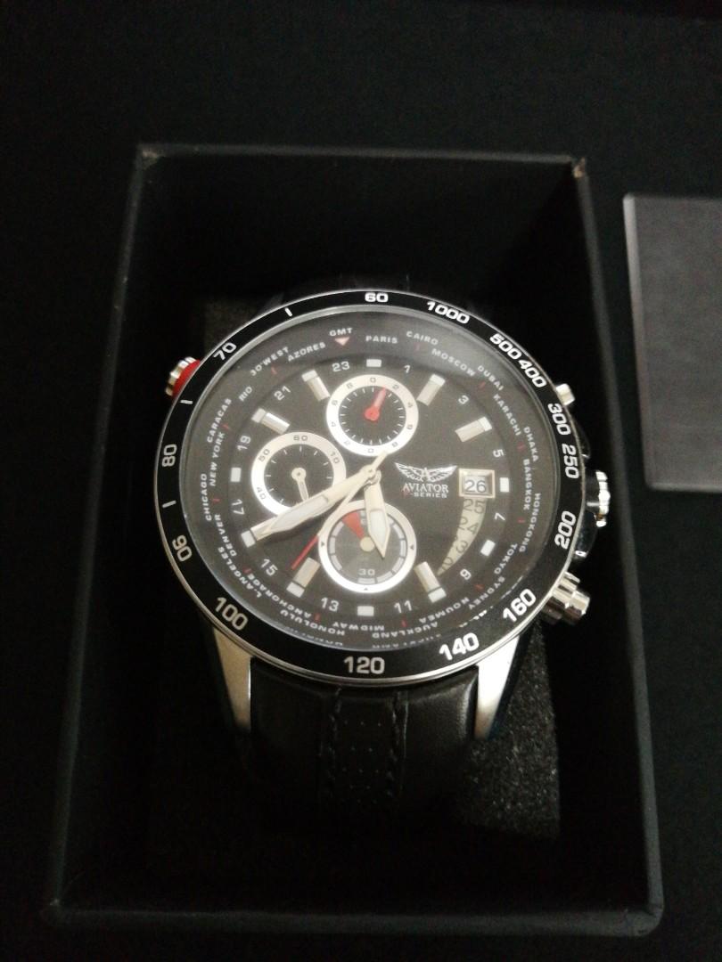 Aviator f series world time tachymetre chronograph sale