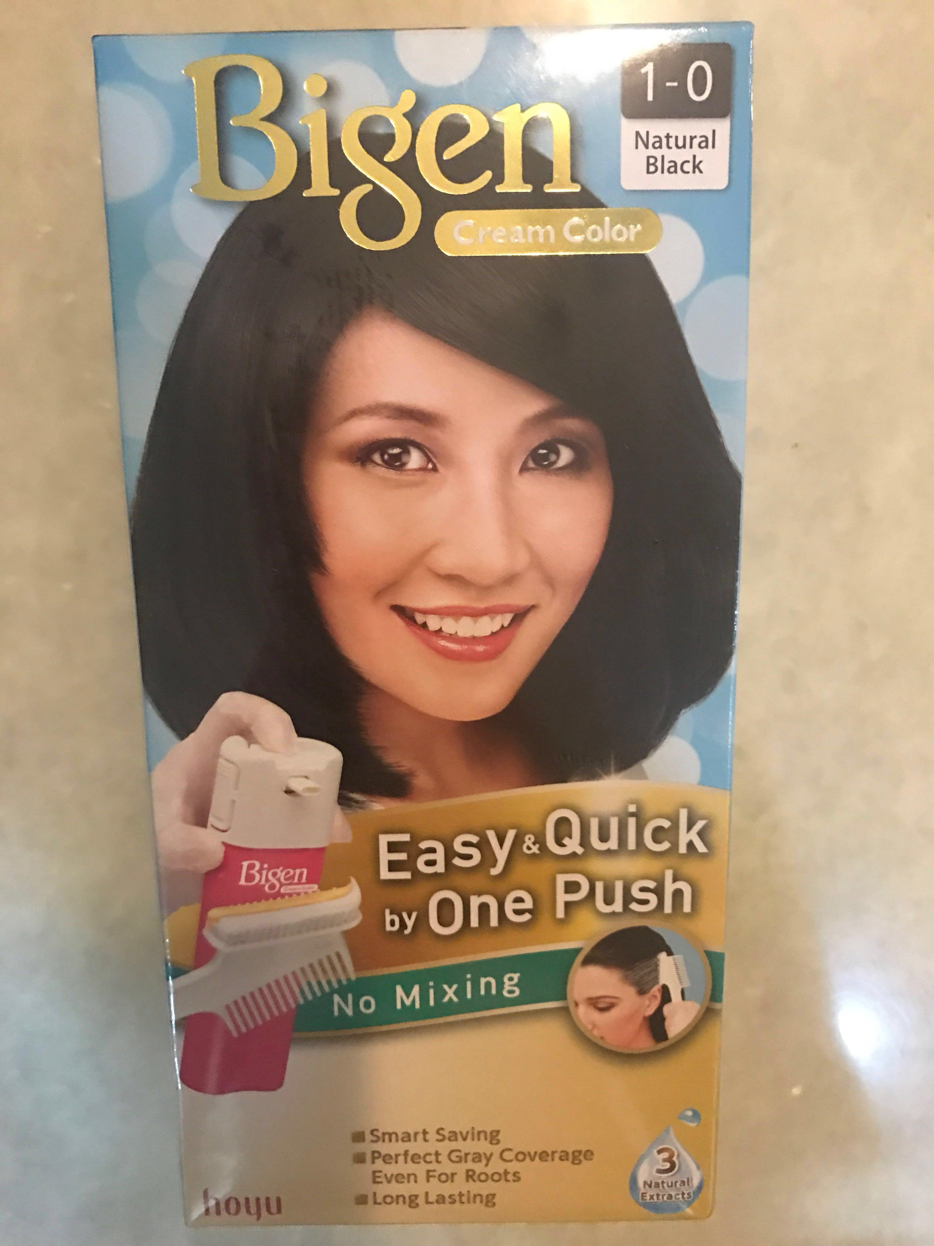 Bnib Bigen One Push Cream Color Colour Hair Dye Covers Grey