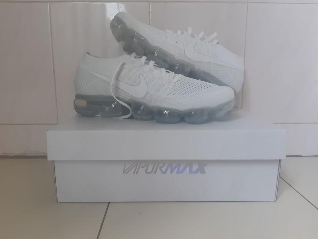 BNIB Nike Air Vapormax Flyknit Whiteout Men s Fashion Footwear