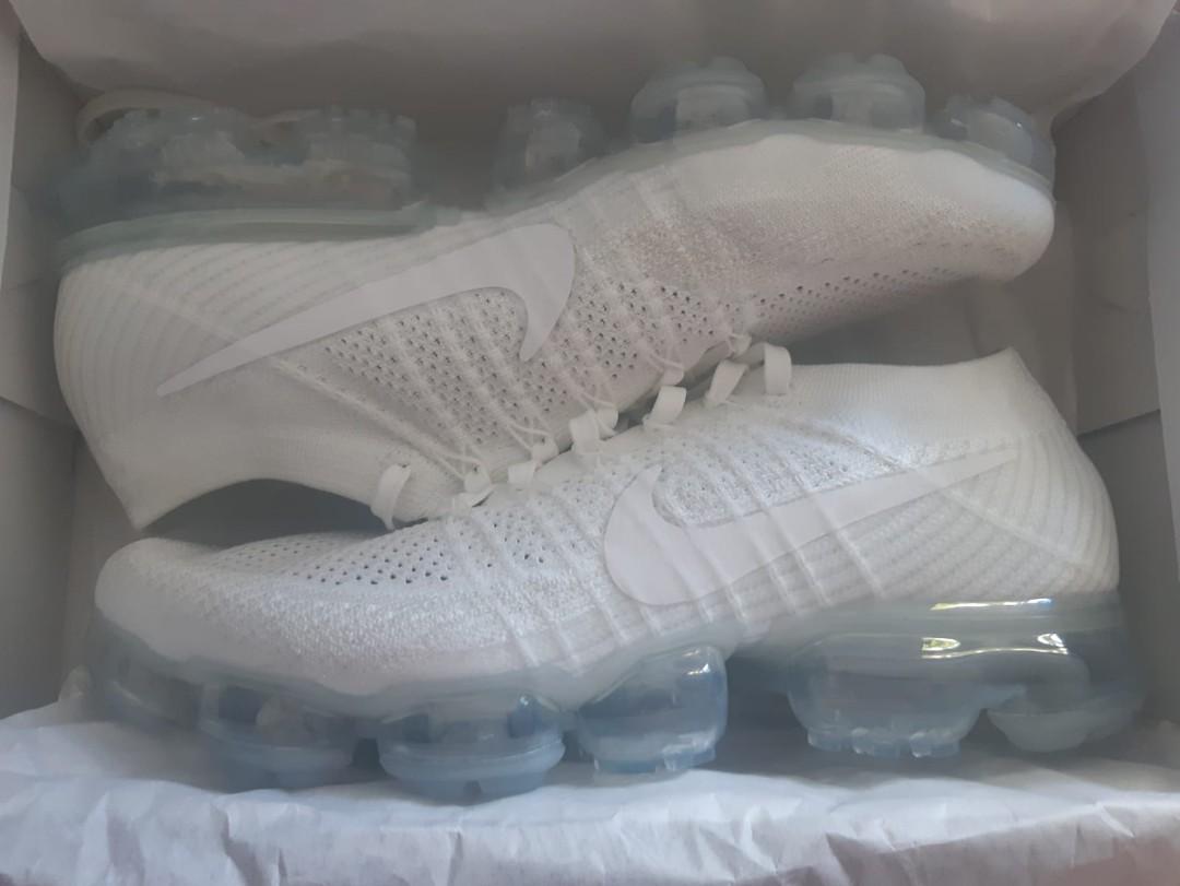 BNIB Nike Air Vapormax Flyknit Whiteout Men s Fashion Footwear