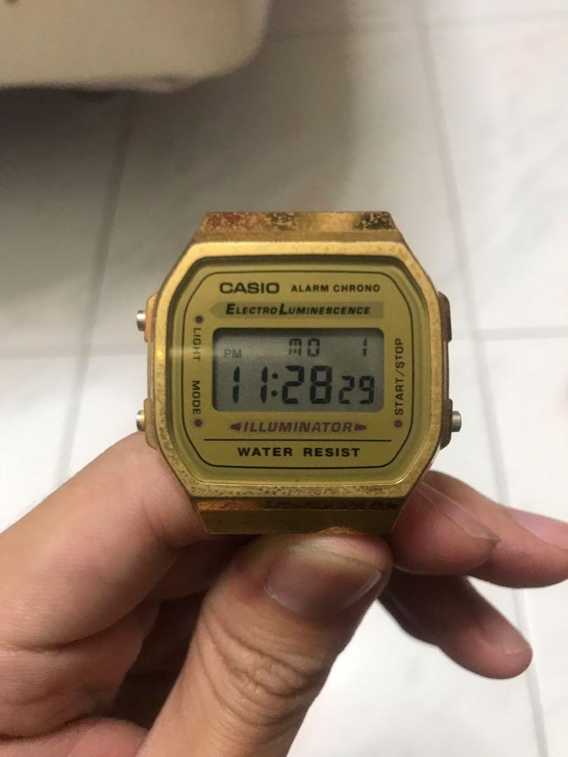 Casio A168 gold