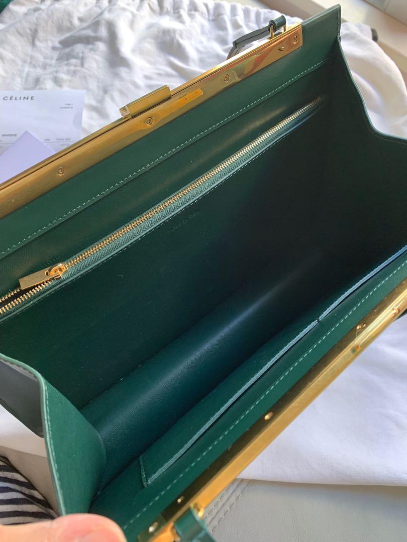 Celine soft medium clasp dark green Carousell