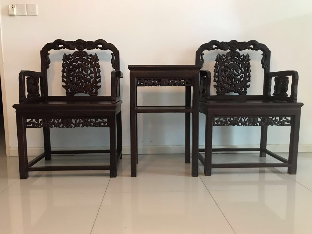 Chair SetBaba Nyonya 1930s Barangan Antik Perabot Antik Di Carousell