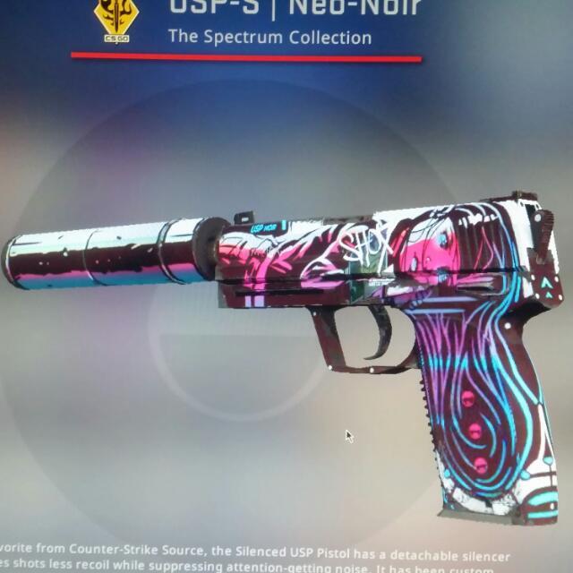 CSGO USP-S Neo-Noir Field Tested, Video Gaming, Gaming Accessories, Game Cards & Accounts Carousell