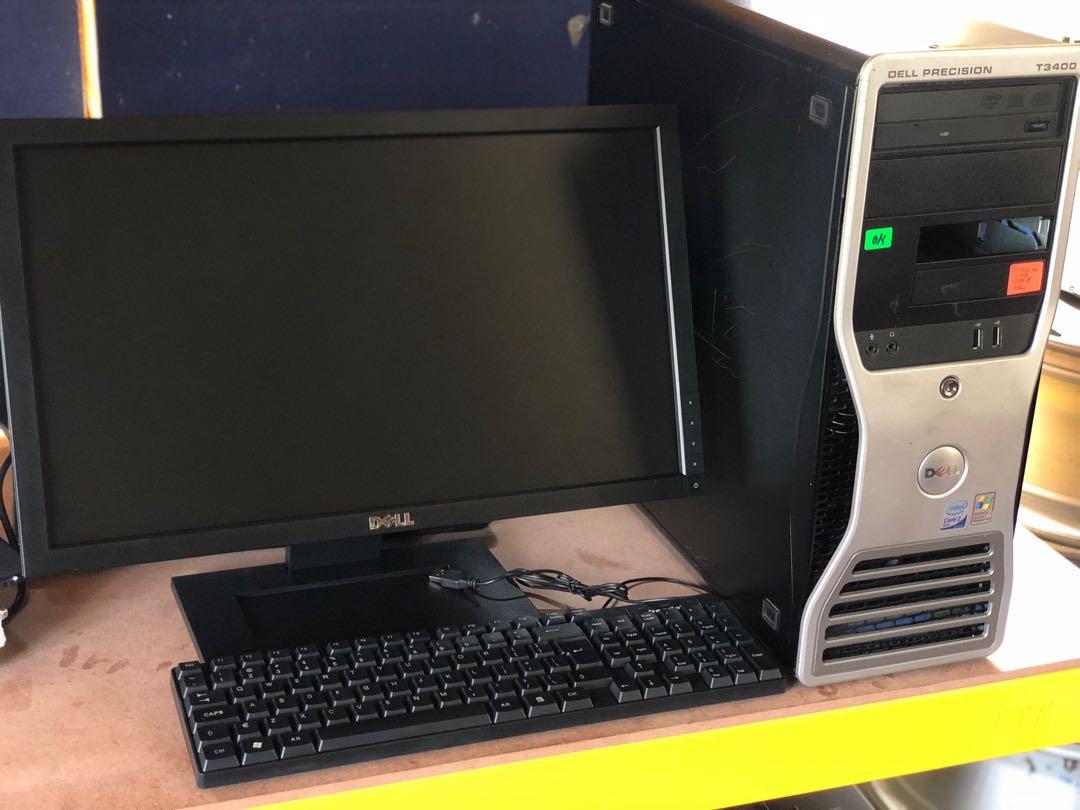 Desktop set dell precision T3400, Computers & Tech, Desktops on Carousell