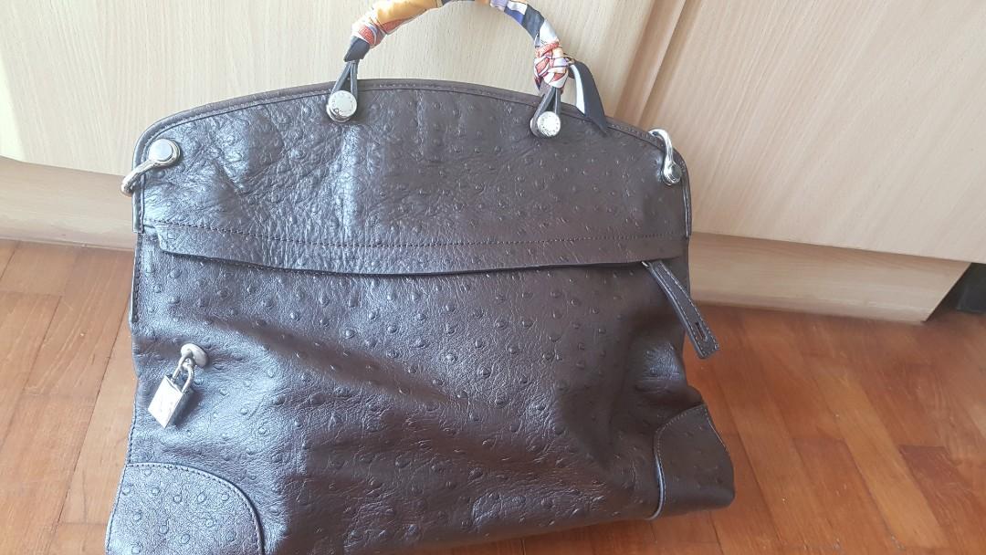 Sale Furla piper bag ostrich texture
