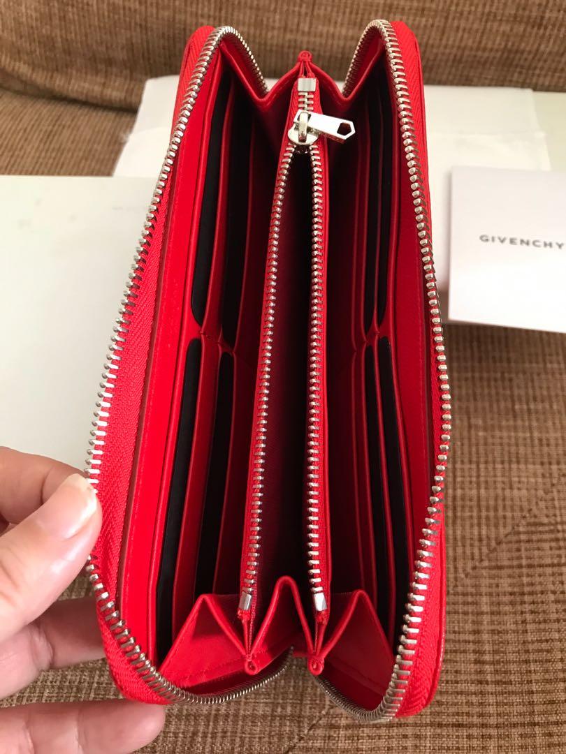 Givenchy Red Wallet, Luxury, Bags & Wallets on Carousell