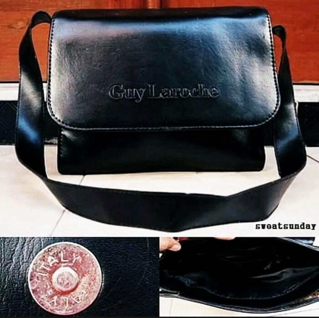 Jual Preloved tas GUY LAROCHE original Tote Selempang kulit unisex