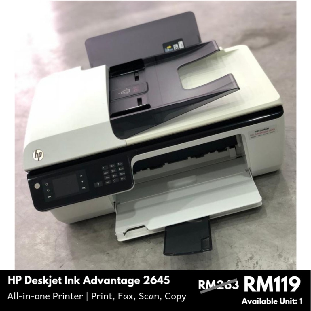 HP Deskjet Ink Advantage 2645 AllinOne Printer (Without Ink Cartridges), Computers & Tech