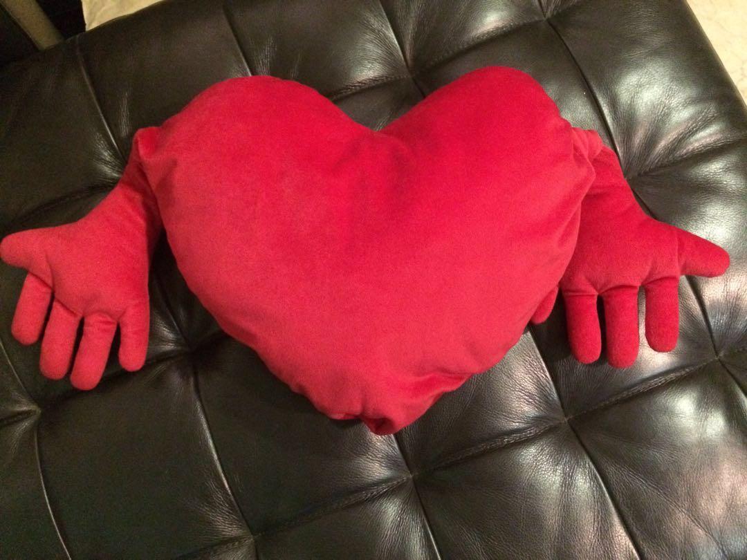 Ikea Heart Stuffed Pillow On Carousell
