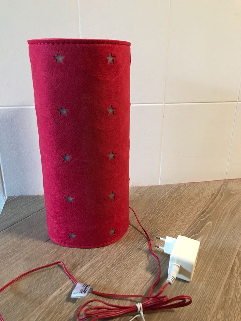 Ikea Red Lamp Light With Stars Furniture Home Decor Lighting Share This Listing
