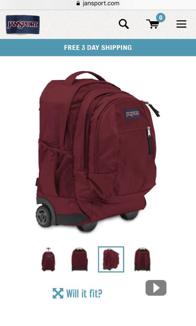 jansport rolling backpack clearance