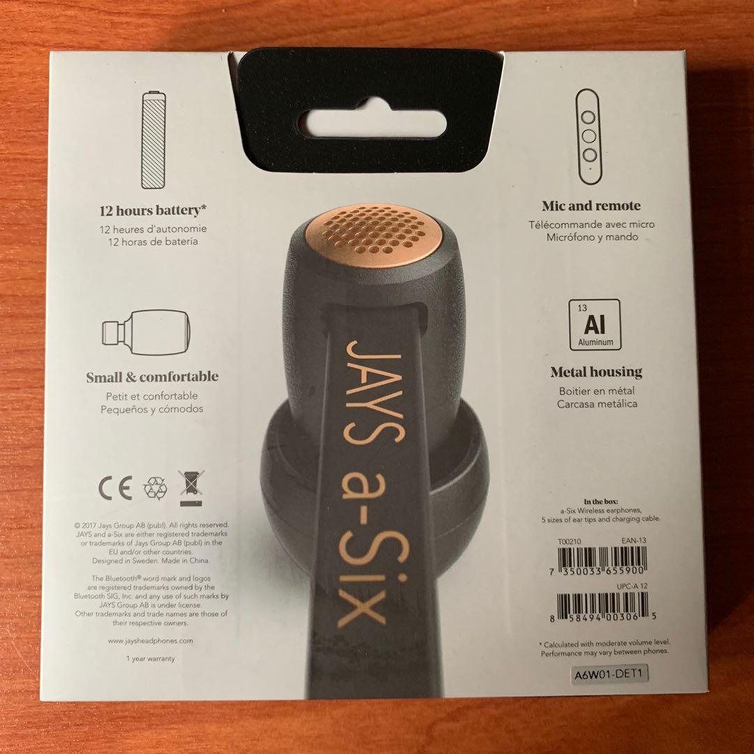 Jays a-Six Bluetooth Earphones, Audio 