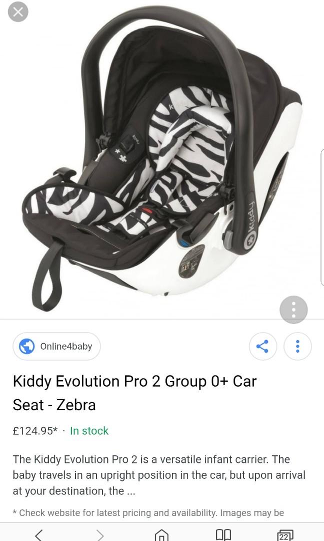 Kiddy evolution pro 2 infant car seat clearance