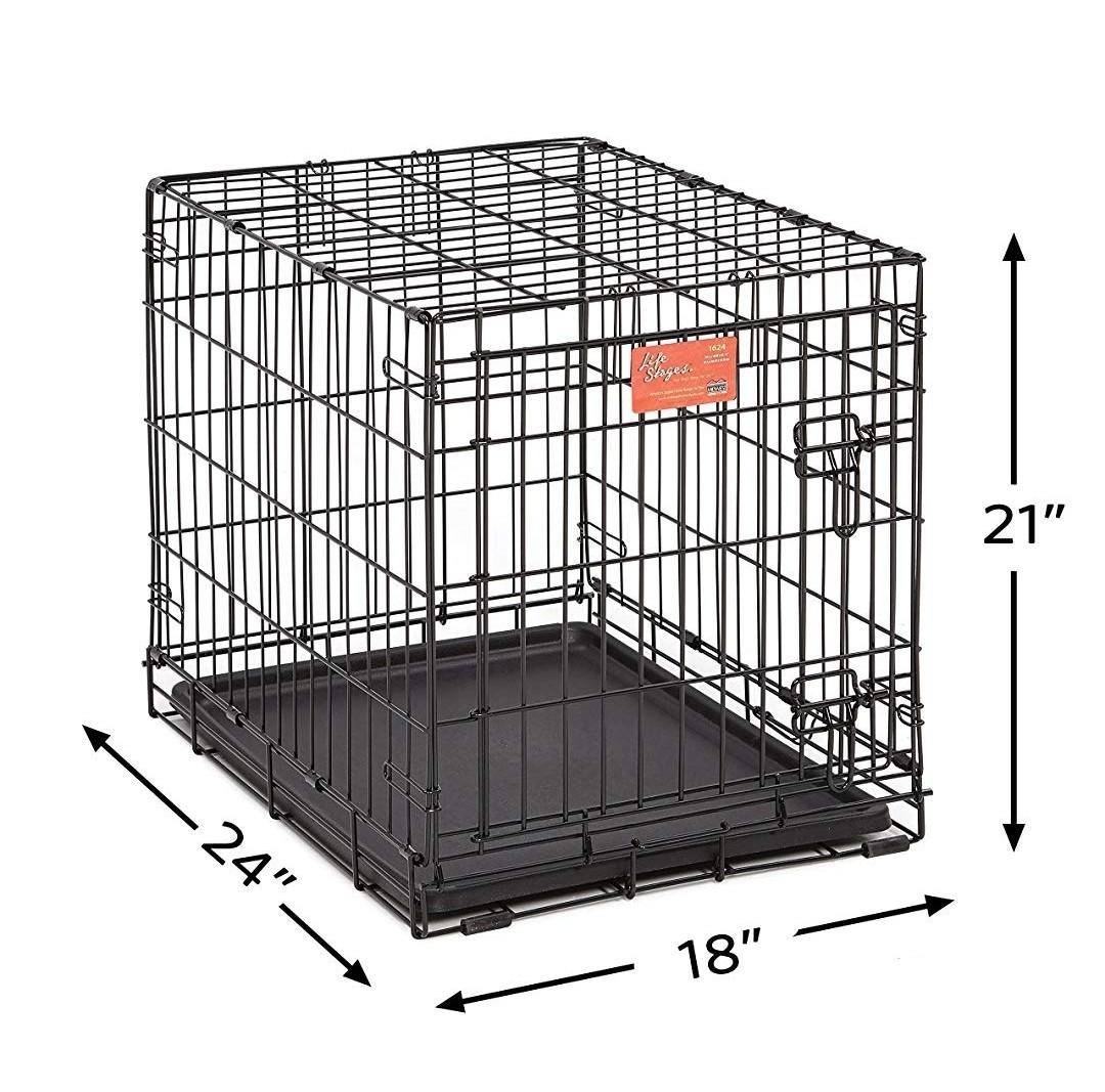 Midwest Life Stages 24" Heavy Duty Foldable Dog Crate, Pet Supplies