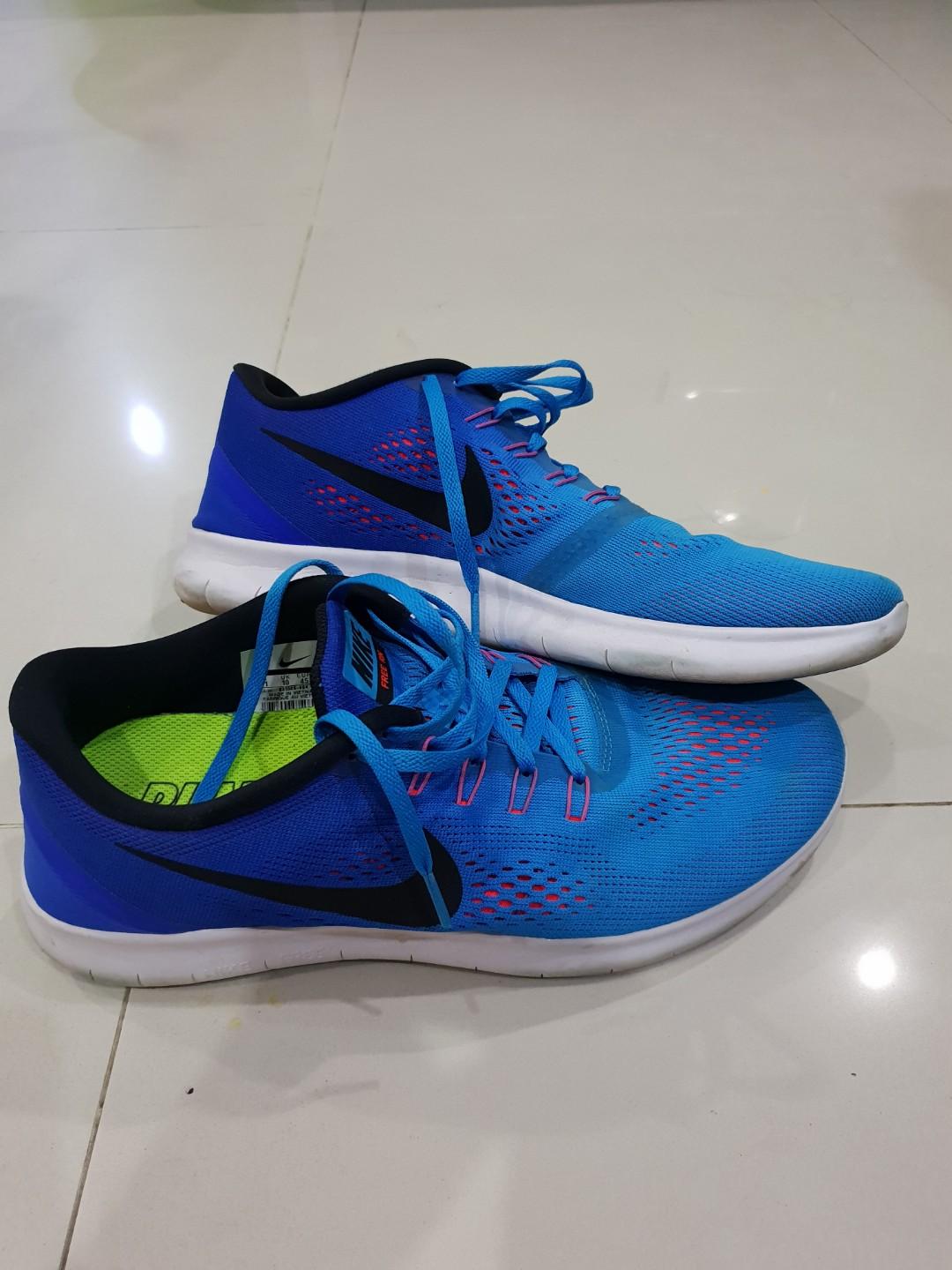Nike Free run Neon Blue Shoes, Men's 