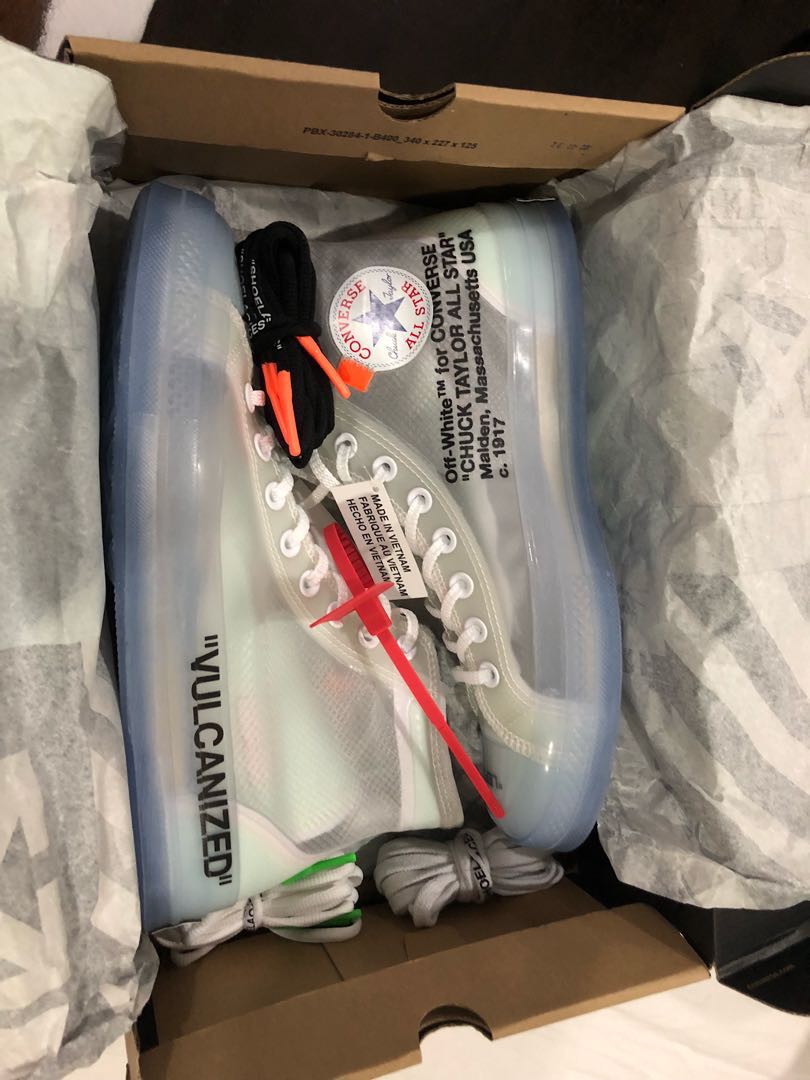 Vulcanized converse x off white shop
