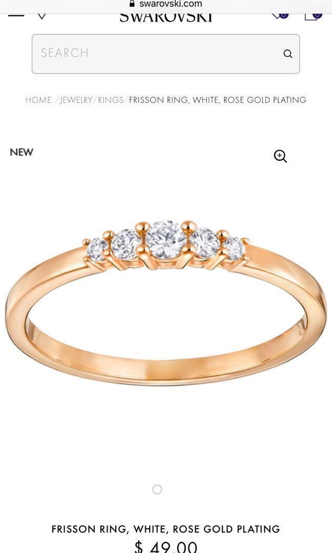 Swarovski frisson ring rose gold hot sale