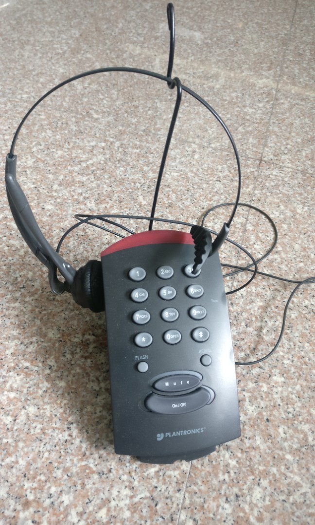 Plantronics T10 single line headset telephone dial key pad full set